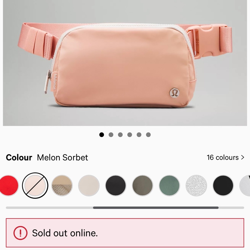 LAST ONE! RARE• LULULEMON everywhere belt bag Melon Sorbet BRAND NEW COLOR - Picture 3 of 17